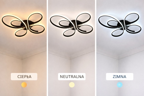 LAMPA LED sufitowa PLAFON EKO ŻYRANDOL LED nowoczesna + PILOT