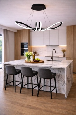 LAMPA LED sufitowa wisząca PLAFON EKO ŻYRANDOL LED nowoczesna + PILOT