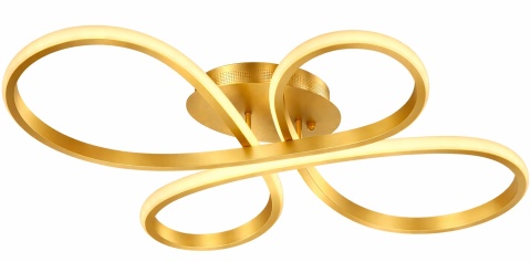 LAMPA LED sufitowa PLAFON EKO ŻYRANDOL LED nowoczesna + PILOT ZŁOTA