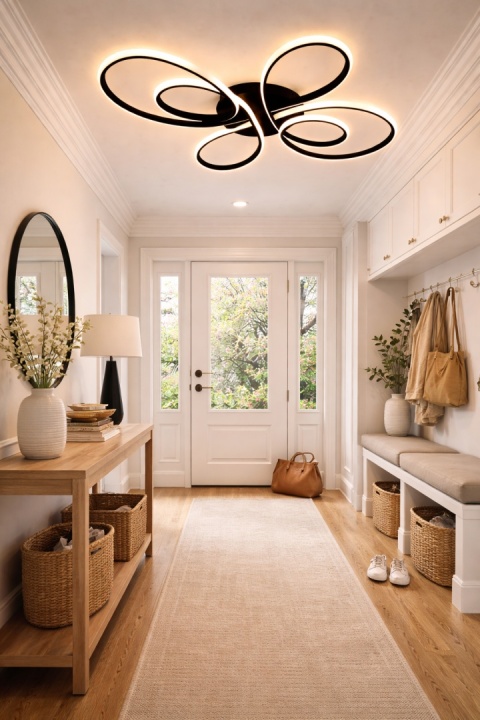 LAMPA LED sufitowa PLAFON EKO ŻYRANDOL LED nowoczesna + PILOT