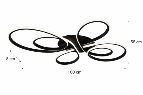 LAMPA LED sufitowa PLAFON EKO ŻYRANDOL LED nowoczesna + PILOT