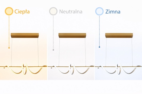 LAMPA LED sufitowa PLAFON EKO ŻYRANDOL LED nowoczesna + PILOT ZŁOTA