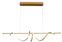 LAMPA LED sufitowa PLAFON EKO ŻYRANDOL LED nowoczesna + PILOT ZŁOTA