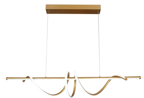 LAMPA LED sufitowa PLAFON EKO ŻYRANDOL LED nowoczesna + PILOT ZŁOTA