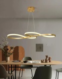 LAMPA LED sufitowa wisząca ŻYRANDOL LED sufitowy + PILOT GOLD