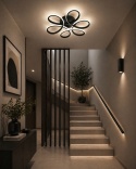 LAMPA LED sufitowa PLAFON ŻYRANDOL LED sufitowy + PILOT BK