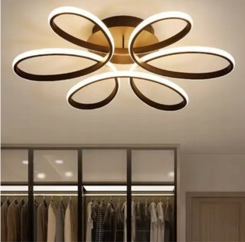LAMPA LED sufitowa PLAFON ŻYRANDOL LED sufitowy + PILOT BLACK 60