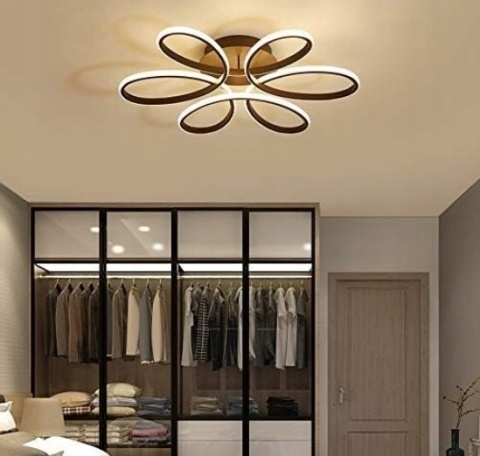 LAMPA LED sufitowa PLAFON ŻYRANDOL LED sufitowy + PILOT BLACK 60