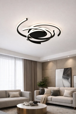 LAMPA LED sufitowa PLAFON ŻYRANDOL LED sufitowy + PILOT