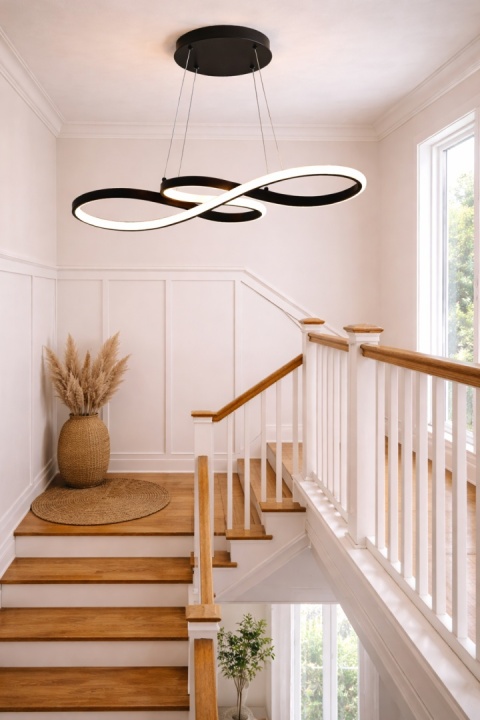 LAMPA LED sufitowa wisząca ŻYRANDOL LED sufitowy + PILOT