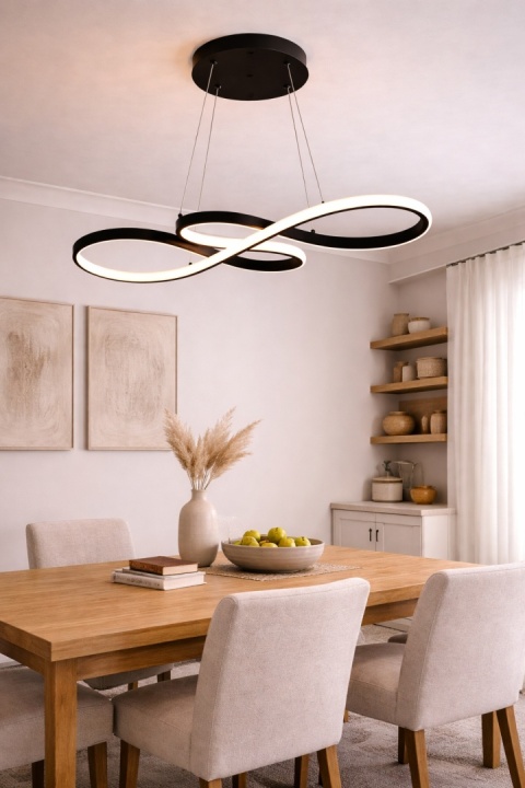 LAMPA LED sufitowa wisząca ŻYRANDOL LED sufitowy + PILOT