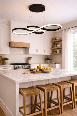 LAMPA LED sufitowa wisząca ŻYRANDOL LED sufitowy + PILOT
