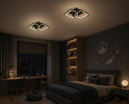 Plafon kwadratowy Lampa sufitowa LED Amper 2024/2 czarny