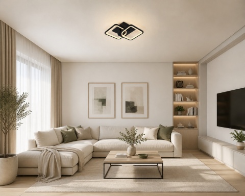 Plafon kwadratowy Lampa sufitowa LED Amper 2024/2 czarny
