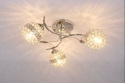 ŻYRANDOL PLAFON LED LAMPA SUFITOWA KRYSZTAŁ CHROM