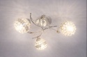 ŻYRANDOL PLAFON LED LAMPA SUFITOWA KRYSZTAŁ CHROM