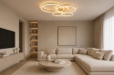 LAMPA LED RING ZŁOTA LAMPA Sufitowa LED Oprawa sufitowa + Pilot 60/50/40/30