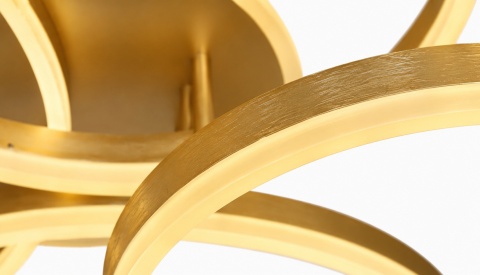 LAMPA LED RING ZŁOTA LAMPA Sufitowa LED Oprawa sufitowa + Pilot 60/50/40/30