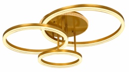 LAMPA LED RING ZŁOTA LAMPA Sufitowa LED Oprawa sufitowa + Pilot