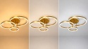LAMPA LED RING ZŁOTA LAMPA Sufitowa LED Oprawa sufitowa + Pilot