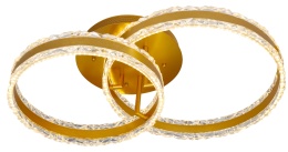 LAMPA LED RING ZŁOTA LAMPA Sufitowa LED Oprawa sufitowa + Pilot