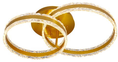 LAMPA LED RING ZŁOTA LAMPA Sufitowa LED Oprawa sufitowa + Pilot