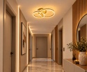 LAMPA LED RING ZŁOTA LAMPA Sufitowa LED Oprawa sufitowa + Pilot