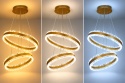LAMPA LED RING ZŁOTA LAMPA Wisząca LED Oprawa sufitowa + Pilot