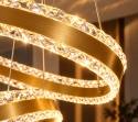 LAMPA LED RING ZŁOTA LAMPA Wisząca LED Oprawa sufitowa + Pilot