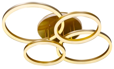 LAMPA LED RING ZŁOTA LAMPA Sufitowa LED Oprawa sufitowa + Pilot