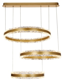 LAMPA LED RING ZŁOTA LAMPA Wisząca LED Oprawa sufitowa + Pilot