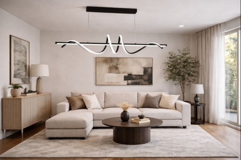 LAMPA LED sufitowa PLAFON EKO ŻYRANDOL LED nowoczesna + PILOT