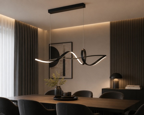 LAMPA LED sufitowa PLAFON EKO ŻYRANDOL LED nowoczesna + PILOT