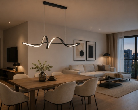 LAMPA LED sufitowa PLAFON EKO ŻYRANDOL LED nowoczesna + PILOT
