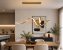 LAMPA LED sufitowa PLAFON EKO ŻYRANDOL LED nowoczesna + PILOT