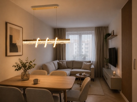 LAMPA LED sufitowa PLAFON EKO ŻYRANDOL LED nowoczesna + PILOT