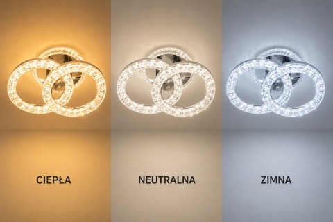 LAMPA LED żyrandol LAMPA SUFITOWA + PILOT 7066-6 CR chrom
