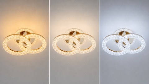 LAMPA LED żyrandol LAMPA SUFITOWA + PILOT 7066-6 FG Złota